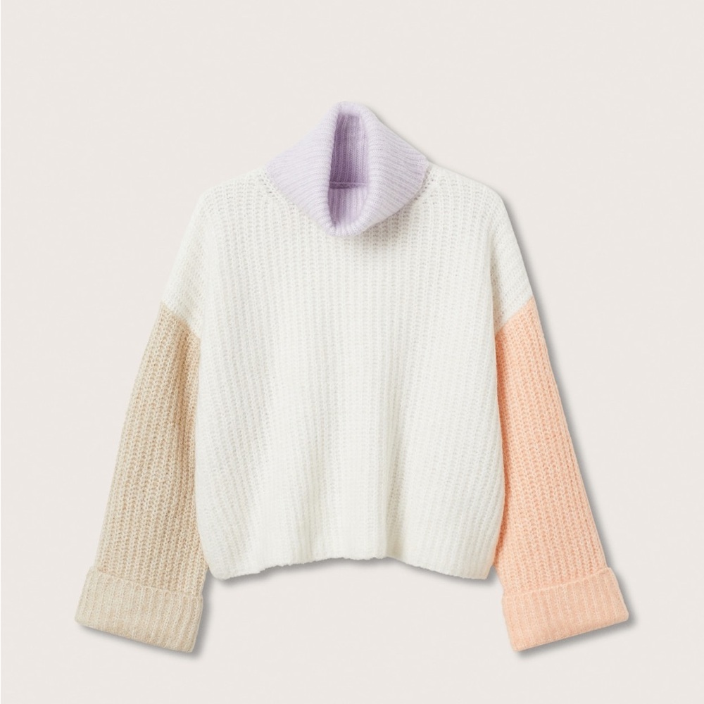Tricolor Mango Knitted Sweater